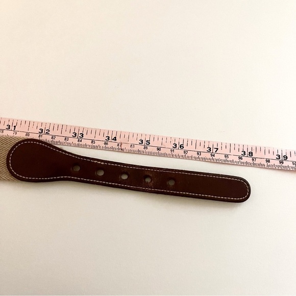 Vintage Dooney & Burke Wool Brass Buckle Belt 6920 Sz 34